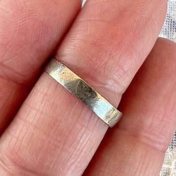 Vintage Mexican Black Inlay Ring Unisex - Picture 5 of 12